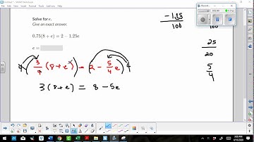 V12 K A  Equations with parentheses and decimals and fractions