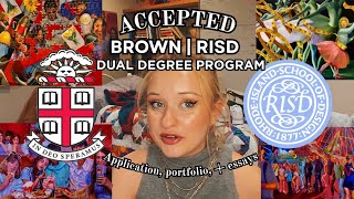 EVERYTHING about My ACCEPTED Brown|RISD Dual Degree Application!!! Portfolio, Essays, Stats, ETC
