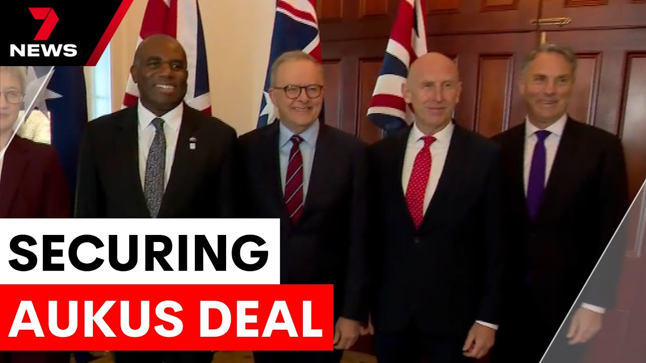 Australia and UK cement AUKUS submarine deal | 7NEWS - YouTube