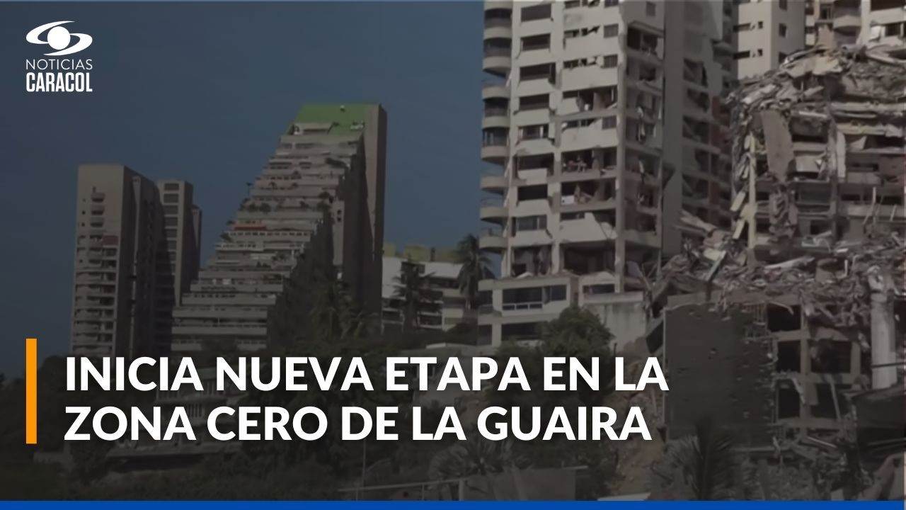 Comienzan las implosiones de edificios afectados por el terremoto en La Guaira, Venezuela
