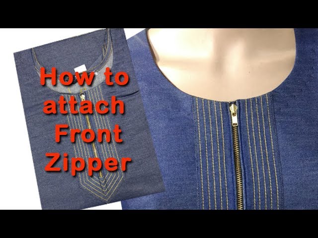 How to attach stylish front zipper DIY hindi tutorial, how to