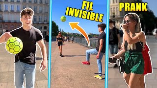 STAR FREESTYLE PRANK LES GENS avec un BALLON et un FIL INVISIBLE ( les réactions sont drôles )