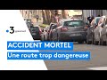 Ref:WoXbLSzhxaI Accident mortel : une dame de 74 ans percut�e par un poids lourd, les riverains en col�re