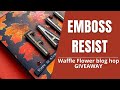 emboss resist fall card