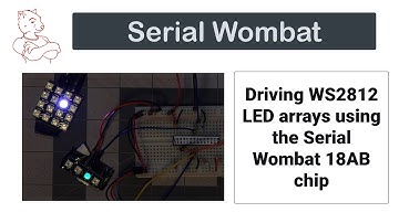 Controlling WS2812 LED arrays using the Serial Wombat 18AB chip over I2C or UART