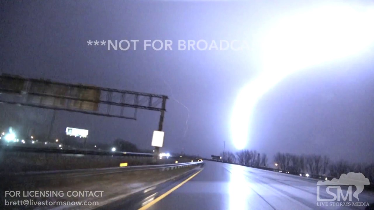 STOCK 03/06/2017 Kansas City, MO Insane Lightning Strikes YouTube