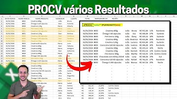 PROCV com mais de um resultado, como retornar todos? Formula FILTRO e PROCV