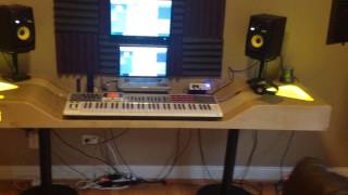 How to build an at home recording studio.... the best studio desk!!