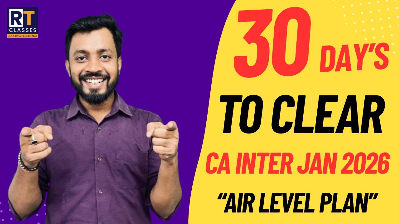 CA Inter Last 30 Days Study Plan for Jan 2026 | Daily Strategy to Clear ...