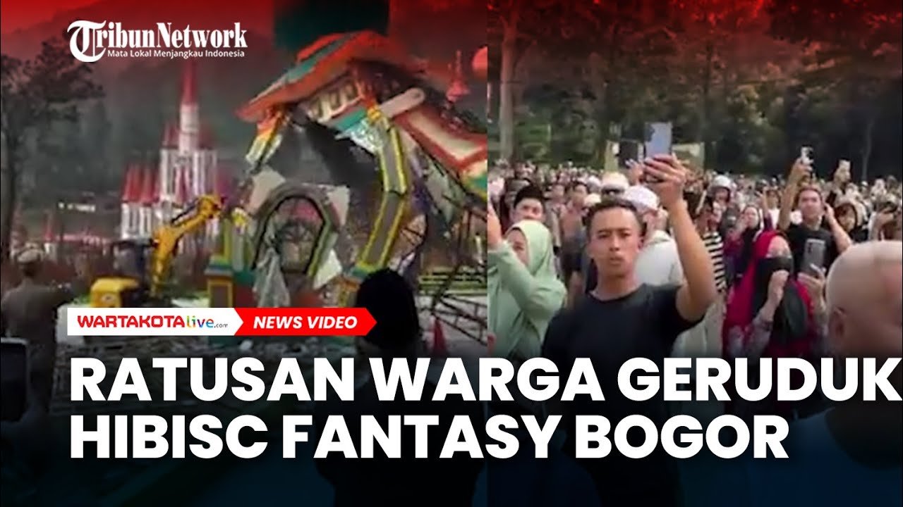 Detik-Detik Ratusan Warga Geruduk Hibisc Fantasy Bogor