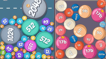 Merge Ball 2048 3D - New ASMR Gameplay (Colorful Balls Numbers, Level Up Jelly Suika 2048) Math Game