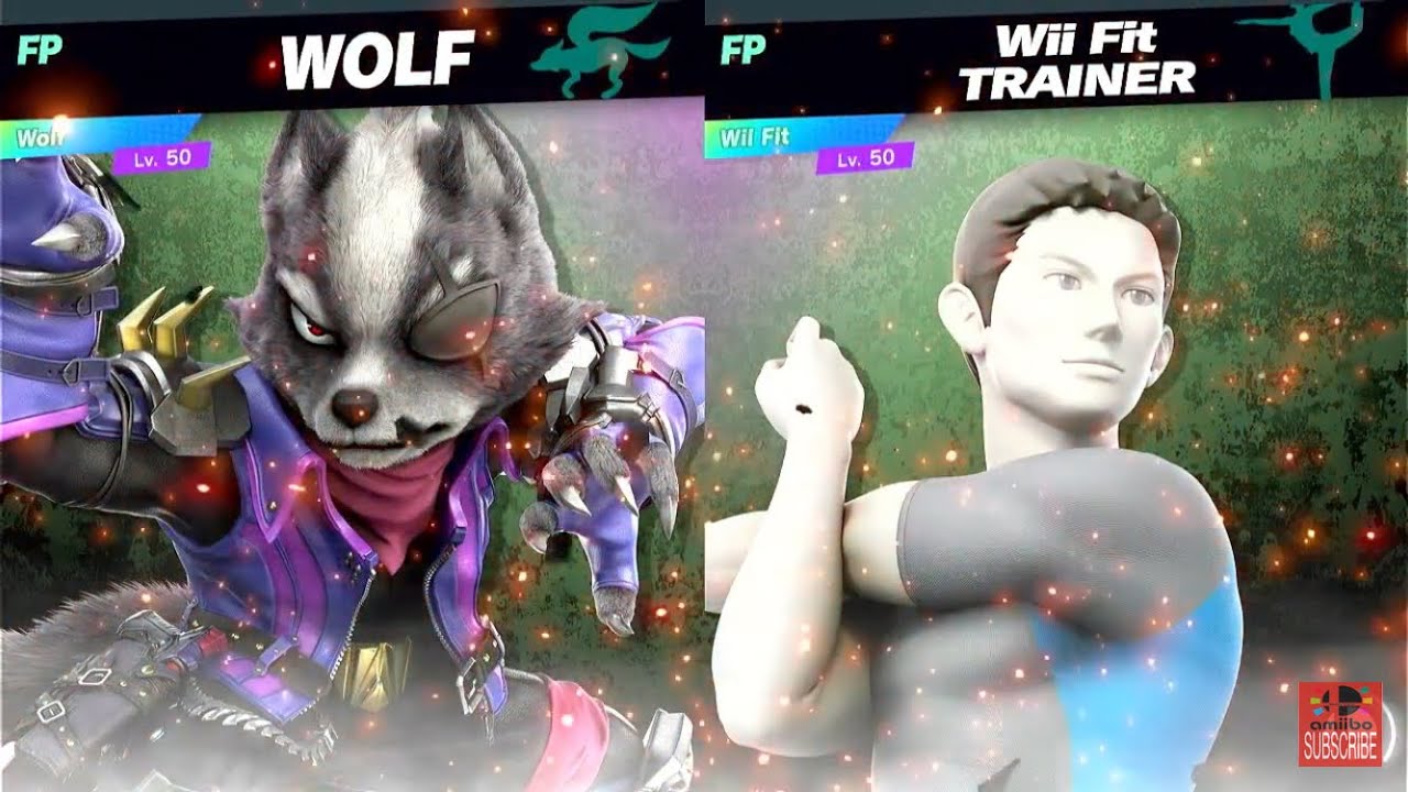 Super Smash Bros Ultimate Amiibo Fights Wolf vs the World EX vs Wii FIt ...