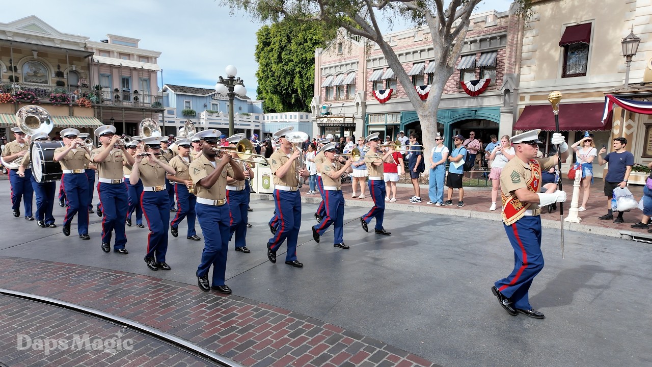 Disneyland Parade March Featuring the 1st Marine Division Band | Disney Celebrates America 250 4K