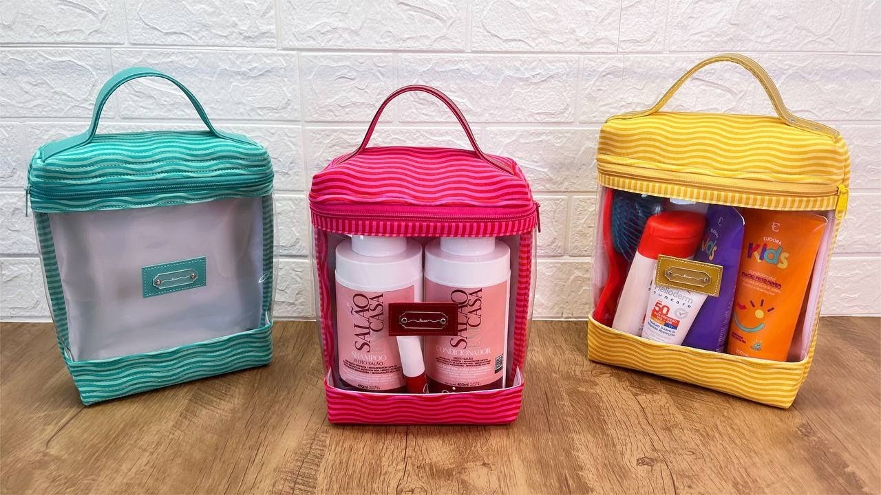 Como Fazer Necessaire Wave Porta Shampoo com visor com Moldes