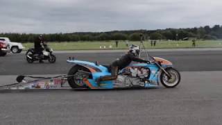 Ian King & Gulf Oil Top Fuel Dragbike Straightliners Top Speed 2016