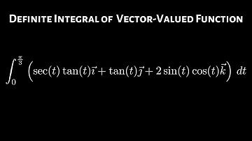 Calculus 3 Integral with Vector Valued Trigonometric Functions Example