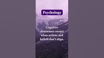 Cognitive dissonance occurs when actions and beliefs don