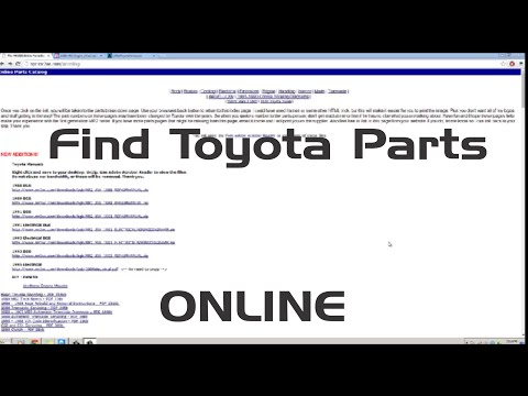 Toyota Parts Online >> How To Find Toyota Parts Online Youtube Toyota Parts Online >> How To Find Toyota Parts Online Youtube