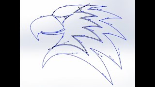 SolidWorks Tutorial: Splines, Trim Tool & Extrude Boss – Eagle Ch. 2