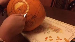 Minions pumpkin carving for Halloween