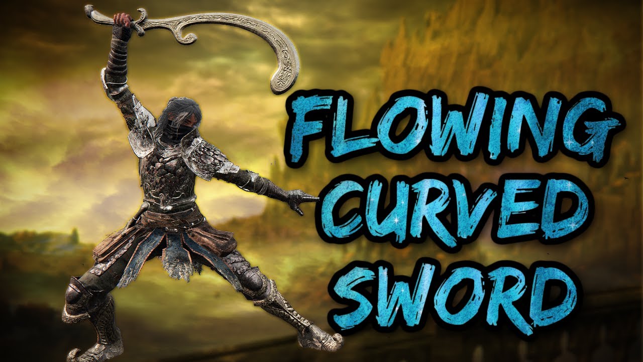 Flowing curved sword