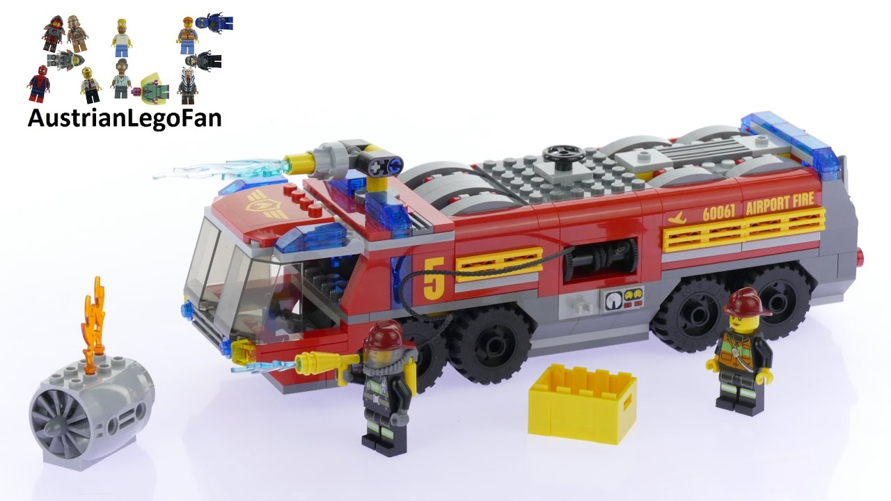 afbryde Grundig at ringe Lego City 60061 Airport Fire Truck - Lego Speed Build Review - YouTube