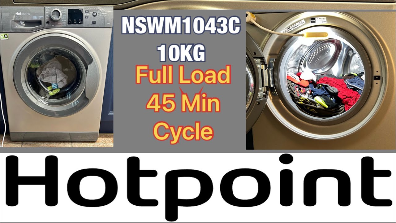 Hotpoint NSWM1043C, Full Load 45 Minute Cycle, 40°c Using Almat Liquid