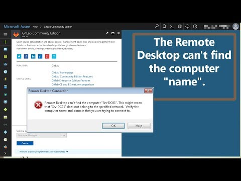 The Remote Desktop can't find the computer "name". Azure- Troubleshooting hqdefault