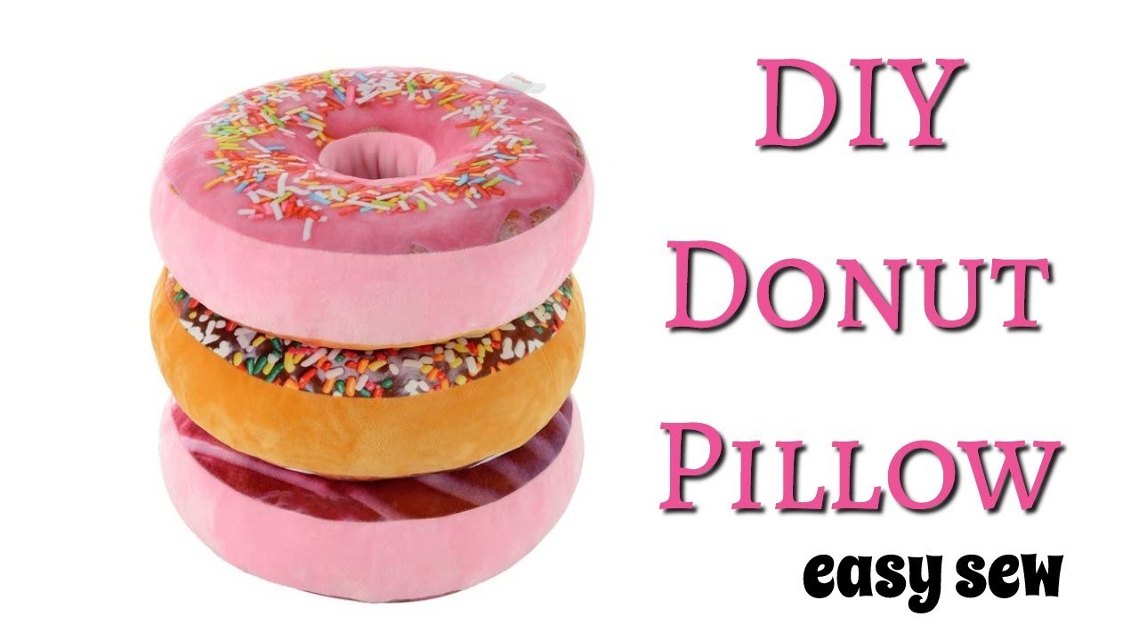 Donut Pillow Sewing Pattern + VIDEO - PDF Instant Download - Donut