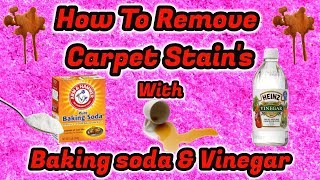 How to remove carpet stains with baking soda and vinegar