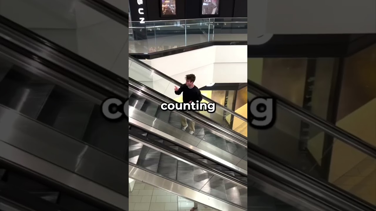 HOW MANY STEPS ARE ON AN ESCALATOR 😂 - #shorts