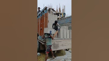 AAC BLOCK UNLOADING PROCESS IN SITE