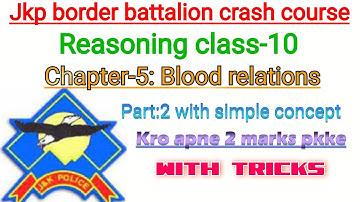 Jkp border battalion Reasoning class-10 | Jkp border battalion written exam|