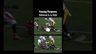 Fencing Response Example Delivered by JuJu Smith-Schuster to Vontaze Burfict \