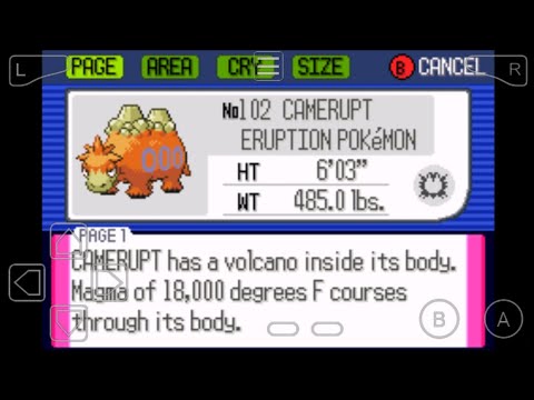 102: How to Evolve Numel into Camerupt in Pokemon Ruby! - YouTube