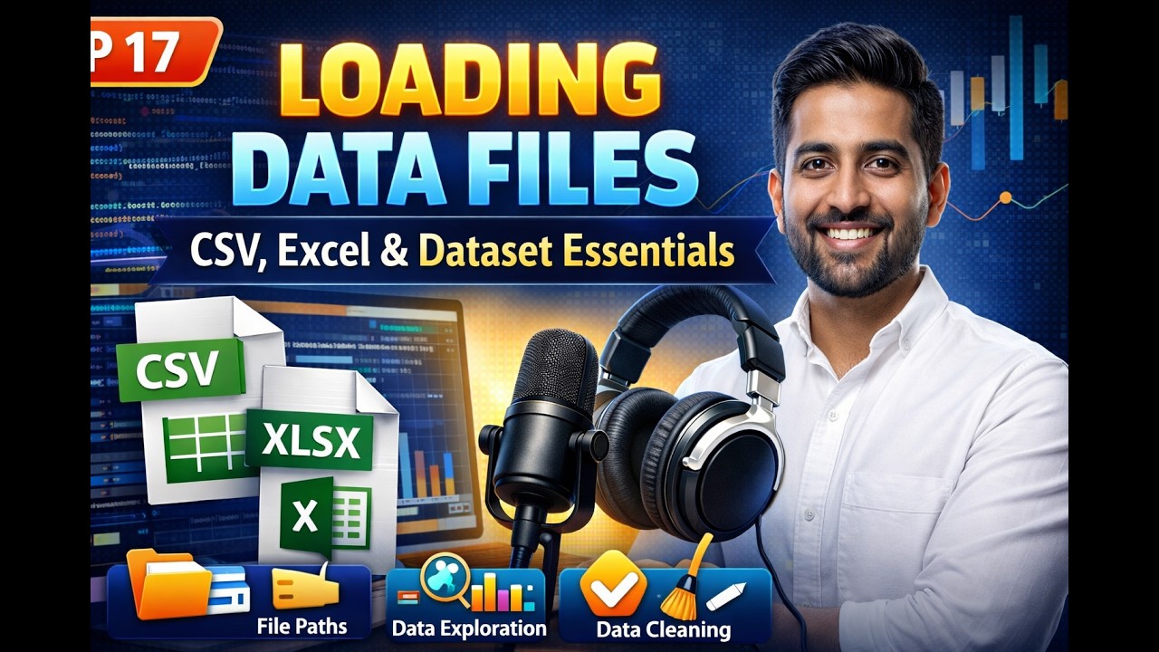 Python for Data Analysis EP 17 | Loading CSV, Excel Files with Pandas ...