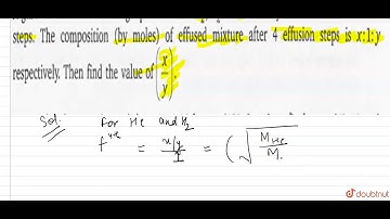 A gaseous mixture containing equal mole sof `H_(2),O_(2)` and He is subjected to