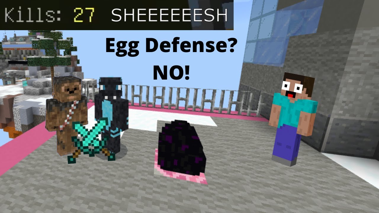 Carrying my controller player friend in Eggwars