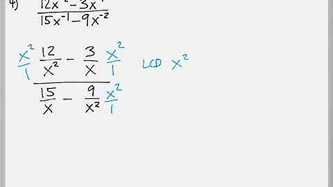 Math 119 : 7.3 #4 (Intermediate Algebra Tutorial : Complex Rational Expressions)