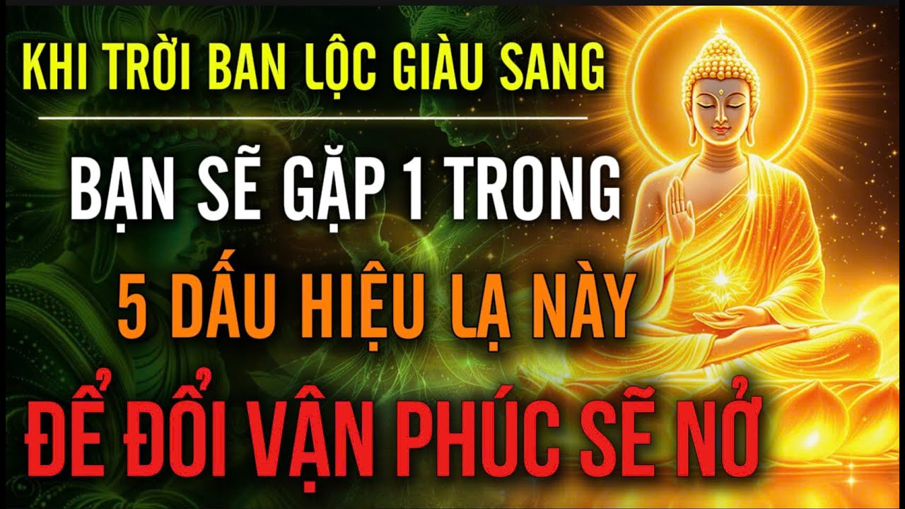 KHI TRỜI BAN LỘC GIÀU SANG - BẠN SẼ GẶP 5 DẤU HIỆU LẠ, AI GẶP PHÚC SẼ NỞ | Hoa Từ Tâm
