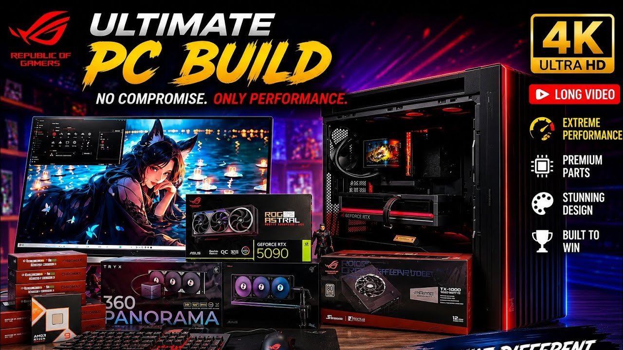 ULTIMATE RGB ROG GAMING PC BUILD 2026 | AMD RYZEN 9 9950X3D | ROG RTX ...