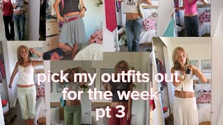 pick up my outfits for the week with me -pt 3￼