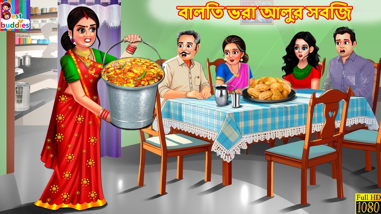 Balti bhora alur sabji | বালতি ভরা আলুর সবজি | Bengali Story | Bengali Cartoon | Bengali Video