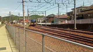 (多客増結)JR山陰本線と舞鶴線の分岐点を通り綾部駅に到着するKTR8000型6両.特急はしだて5号/まいづる5号久美浜/東舞鶴行