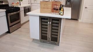 Whynter Elite Seamless Stainless Steel Door Built-in Wine Refrigerator Featuring Model BWR-401DS Store your finest bottles of wine in the stylish and functional Whynter Elite Seamless Stainless Steel Door Dual Zone Built-in Wine