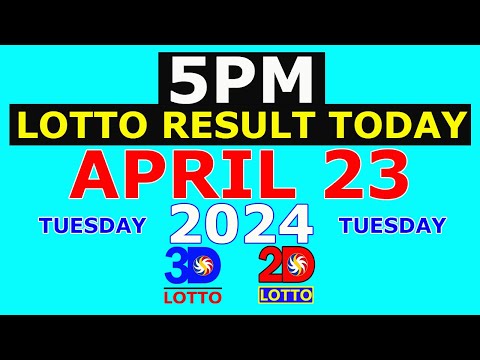 Lotto Result Today 5pm April 23 2024 PCSO