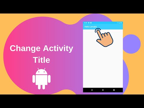 How to change activity title in Android hqdefault