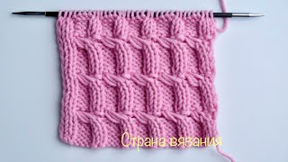 Узоры спицами. Необычный жгут. Knitting patterns. Unusual tourniquet.