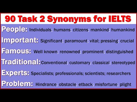 90 Most Commonly Used Words With Synonyms In Ielts Writing Task 2