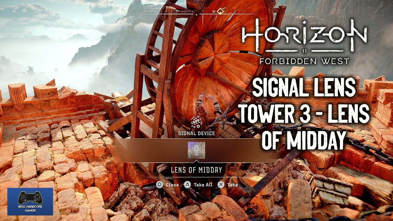 Horizon Forbidden West Signal Lens Tower 3 of 6 Lens of midday